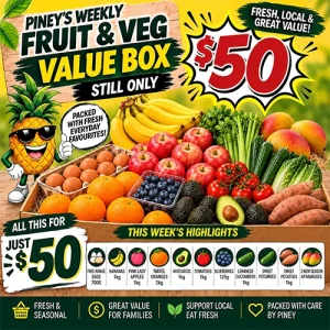 Piney's $50 Weekly Fruit & Veg Box