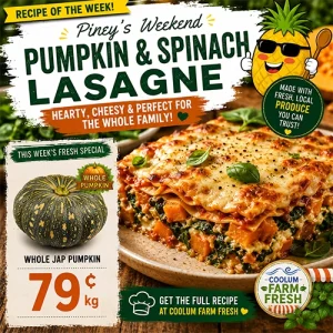 pineys Pumpkin & Spinach Lasagne