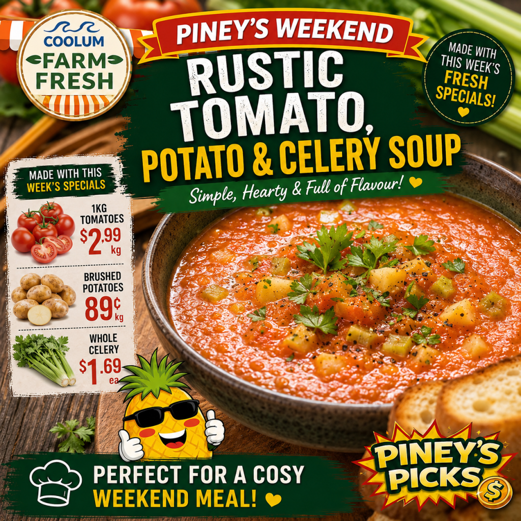 🍅 Piney’s Rustic Tomato, Potato & Celery Soup